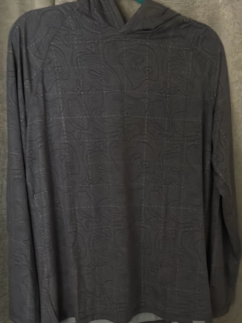 HABIT Men's Long-Sleeve Hooded Shirt - Charcoal Gray Medium